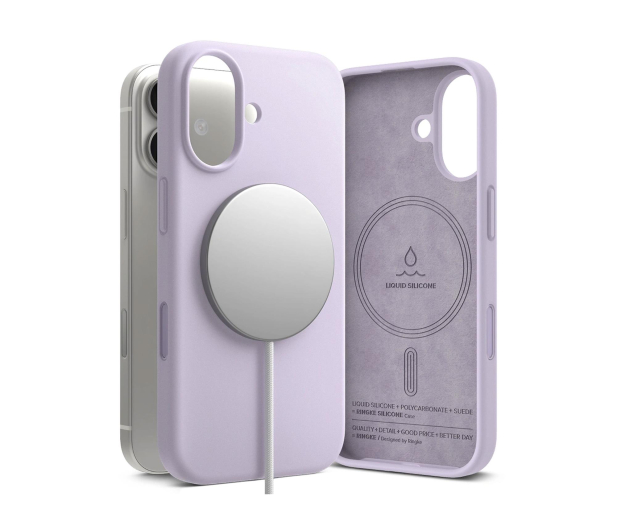 Ringke Silicone Magnetic Magsafe do Iphone 17 Light Purple - 1359790 - zdjęcie